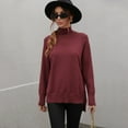 thumbnail image 1 of Vedolay Fall Sweater Womens 2023 Fall Casual Oversized Lapel Collar V Neck Long Sleeve Pullover Sweaters, M, 1 of 5