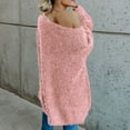 thumbnail image 1 of Vedolay Fall Sweater Womens Fall Striped Oversized 2023 Pullovers Sweaters Casual Knit Tops,Pink XL, 1 of 4