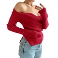 thumbnail image 1 of Vedolay Fall Sweaters 2023 Winter Zipper Sweater Loose Casual Warm Pullover Jumper Red,S, 1 of 4