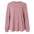 thumbnail image 1 of Vedolay Fall Sweaters Womens 2023 Winter Sweaters Casual Turtleneck Long Sleeve Striped Pullover Tops,Pink L, 1 of 5
