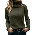 thumbnail image 1 of Vedolay Fall Sweaters Womens V Neck Sweater Long Sleeve Drop Shoulder Oversized Knit Pullover Tops,Army Green XL, 1 of 4