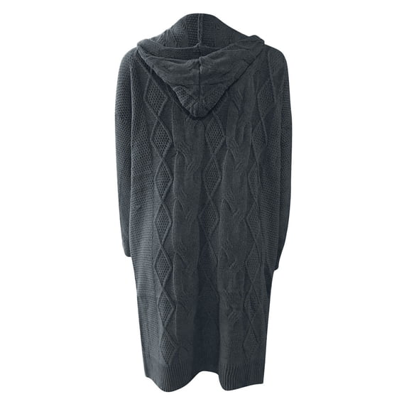 Vedolay Fall Sweaters for Women 2023 Open Front Cropped Cardigan Sweaters Black,XL