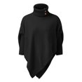 thumbnail image 1 of Vedolay Fall Sweaters for Women 2023 Womens Oversized Deep V Neck Sweaters Long Sleeve Knitted Pullover Sweater,Black One Size, 1 of 4