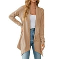 thumbnail image 1 of Vedolay Fall Sweaters for Women Fall Winter Long Sleeve Sweater Jacket Khaki,XL, 1 of 5