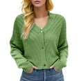 thumbnail image 1 of Vedolay Fall Sweaters for Women Long Sleeve Open Front Sweaters Coat 2023 Green,M, 1 of 5