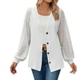 thumbnail image 1 of Vedolay Fall Sweaters for Women Winter Thick Warm Thick Knit Comfortable Sweater Jacket White,2XL, 1 of 5