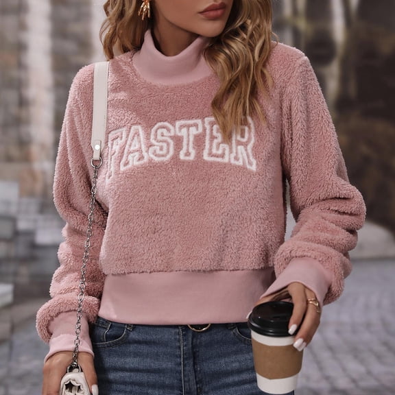 Vedolay Fall Tops Women's Oversized Sweatshirt Crew Neck Long Sleeve Casual Slit Sloucthy Pullover Top,A S