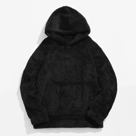 Vedolay Fall Tops Women's V Neck Button Down Long Sleeve Loose Pullover Hooded Sweatshirts Tops,Black S