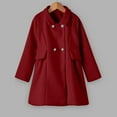 thumbnail image 1 of Vedolay Fall Tops for Girl Toddler Girls Winter Jacket Lapel Button Down Coat Warm Outerwear,Red 3-4 Years, 1 of 5
