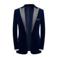 thumbnail image 1 of Vedolay Fall Tops for Men Oversized Casual Long Sleeve Single Button Office Business Jackets Blazer,Blue XXL, 1 of 4