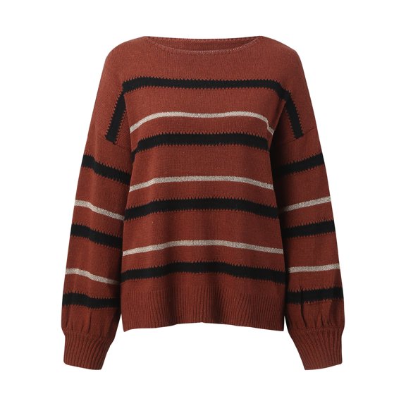 Vedolay Fall Tops for Women 2023 Casual Pullover Sweaters V Neck Long Sleeve Knit Tops,Red S