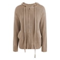 thumbnail image 1 of Vedolay Fall Tops for Women Distresse Oversized Stretch Button Up Cropped Coats,Khaki M, 1 of 5
