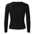 thumbnail image 1 of Vedolay Fall Tops for Women Fall Women's Striped Fashion 2023 Sweaters Collared Oversized Pullover Tunic Tops,Black L, 1 of 4