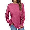 thumbnail image 1 of Vedolay Fall Tops for Women Hoodies for Women Fall Fashion 2023 Long Sleeve Pullover Tops Casual Crewneck Sweatshirts,P L, 1 of 4