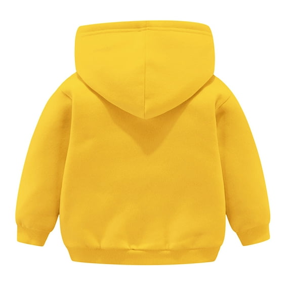 Vedolay Fashion Hoodies for Girls Long Sleeve Pullover Oversized Sweatshirts with Pocket,Yellow 5-6 Years