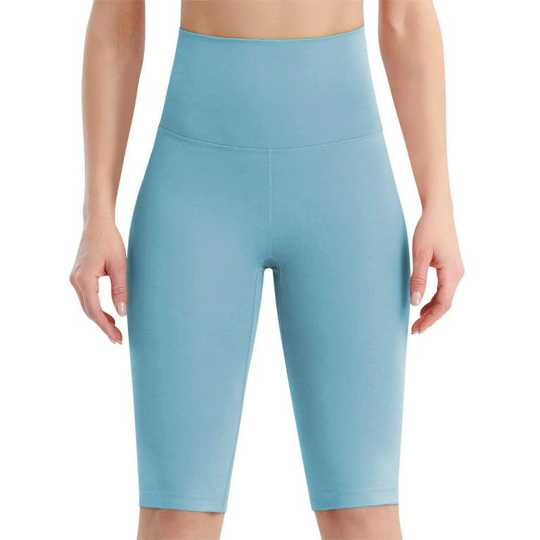 Vedolay Flare Yoga Pants For Women Pluse Size Women's Pants Summer High  Waist Wide Leg Loose Cotton Pants,Light Blue S 
