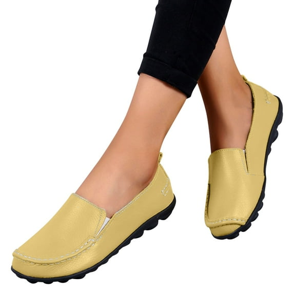 Vedolay Flat Casual Shoes Ladies's Thick Sole Casual Loafers Comfort Round Toe Platform Slip On Walking Shoes,Mint Green 8.5