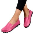 thumbnail image 1 of Vedolay Flat Casual Shoes Women's Soft Flat Shoes Slip-on Round Toe Non-Slip Casual Shoes, Red 8.5, 1 of 5