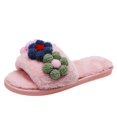 thumbnail image 1 of Vedolay Fuzzy Slippers Women Keep Warm Outdoor Slippers Home Slippers Holiday Gift Pink,40-41, 1 of 2