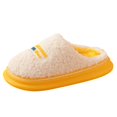 thumbnail image 1 of Vedolay Fuzzy Slippers Women Warm House Shoes Slip On Plush for Indoor Outdoor Yellow,38, 1 of 4