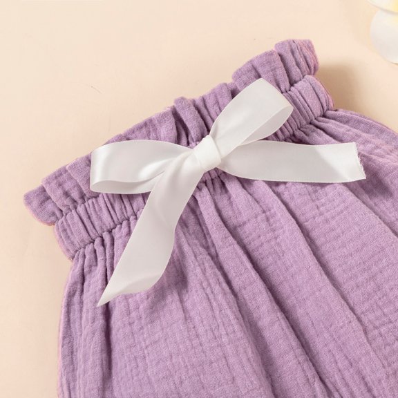 Vedolay Girl Casual Outfits Little Girls Fall Clothes Striped Tank Halter Tops Kids Pants Set Outfit,Purple 12-18 Months