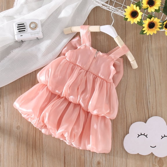 Vedolay Girl Dress Flower Girls Sequin Dress Rainbow Tutu Birthday Party Dress Pageant Gown,Pink 12-18 Months