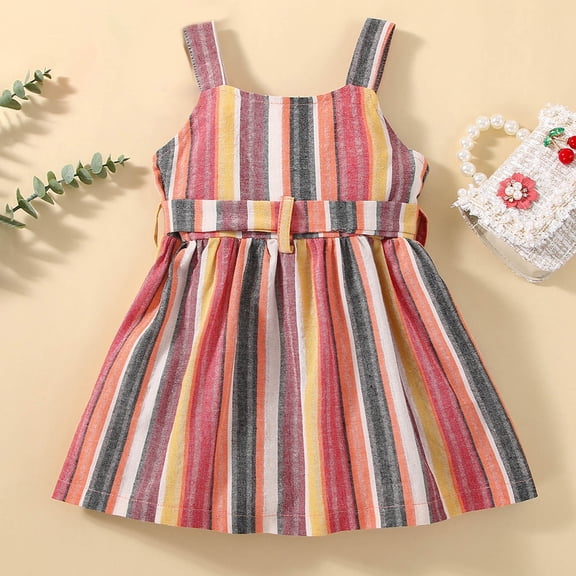 Vedolay Girl Dresses Girls Flower Dress Sleeveless Satin Dresses,Party/Wedding,Red 0-3 Months