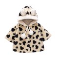 thumbnail image 1 of Vedolay Girl Fall Coats Baby Girls Long Sleeve Hooded Coat Top 2023 Brown,100CM/10码, 1 of 5