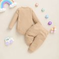 thumbnail image 1 of Vedolay Girl Pants Sets Girl's 2 Piece Casual Outfits Button Down Long Sleeve Shirt Tops and Pants Set,Khaki 0-6 Months, 1 of 3