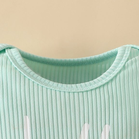 Vedolay Girl Pants Sets Girl's 2 Piece Fall Outfits Floral Print Ruffle Long Sleeve Top and Waist Pants Set,Green 9