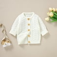 thumbnail image 1 of Vedolay Girl Sweater Girl's Long Sleeve Sweater Kids Casual Crewneck Knitted Pullover Top,White 3-6 Months, 1 of 5