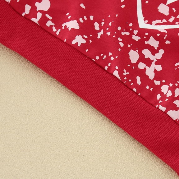 Vedolay Girl Sweatshirt Girls Long Sleeve Shirts Ruffle Crewneck Sweatshirts Loose Pullover Tops,Red 12-18 Months