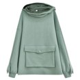 thumbnail image 1 of Vedolay Girl's Fashion Hoodies Girl's Half Zip Sweatshirts Fashion Collared Long Sleeve Pullover,Green 12-13 Years, 1 of 4