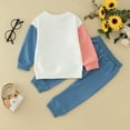 thumbnail image 1 of Vedolay Girl's Outfits Girls Clothes Sports Casual Tie Dye Prints Pant Sleeves T Shirt Elastic Waist,Blue 6-12 Months, 1 of 5