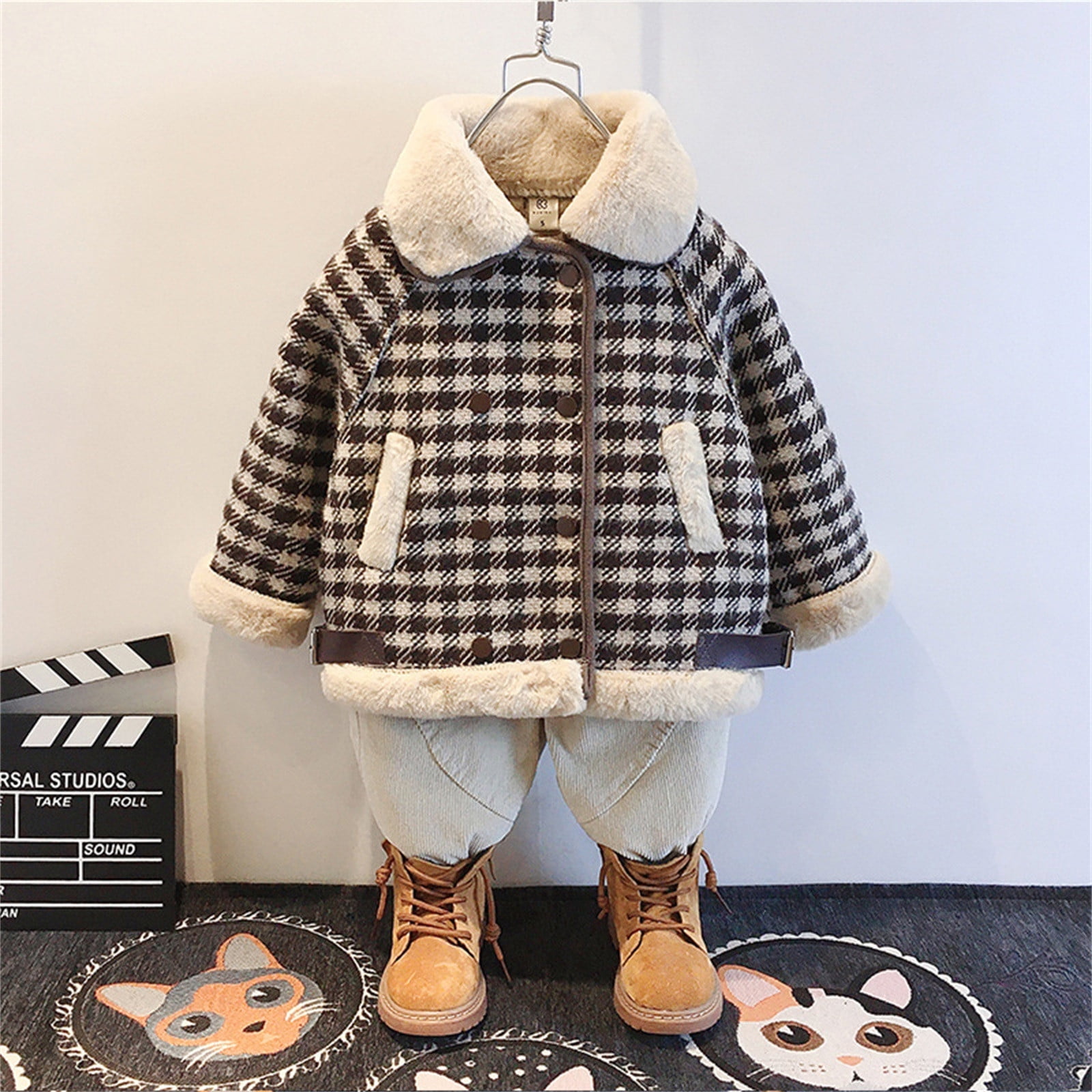 Vedolay Girl's Winter Jackets Toddler Girl's Solid Coat Elegant Collar