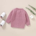 thumbnail image 1 of Vedolay Girls Casual Tops Girls Knit Sweaters Button V Neck Long Sleeve Pullover Jumper Tops,Pink 3-6 Months, 1 of 5
