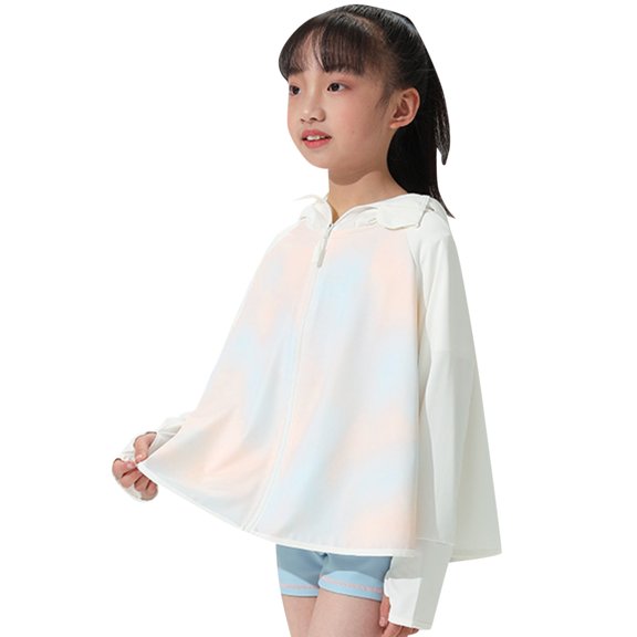 Vedolay Girls Coat Girls Puffer Coat Warm Cotton Winter Hooded Waterproof Jacket,White 6-7 Years