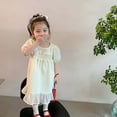 thumbnail image 1 of Vedolay Girls Crew Neck Short Sleeve Dress Casual Cute Summer Dress,Z1-A 5-6 Years, 1 of 5