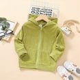 thumbnail image 1 of Vedolay Girls Fall Jackets Girls Fall Winter Casual Fuzzy Outwear Loose Coat with Pockets,Green 3-4 Years, 1 of 3