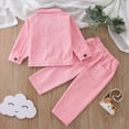 thumbnail image 1 of Vedolay Girls Fall Pants Set Girl's 2 Piece Outfits Crop Cami Top and Printed Wide Leg Pants Set,Pink 18-24 Months, 1 of 5