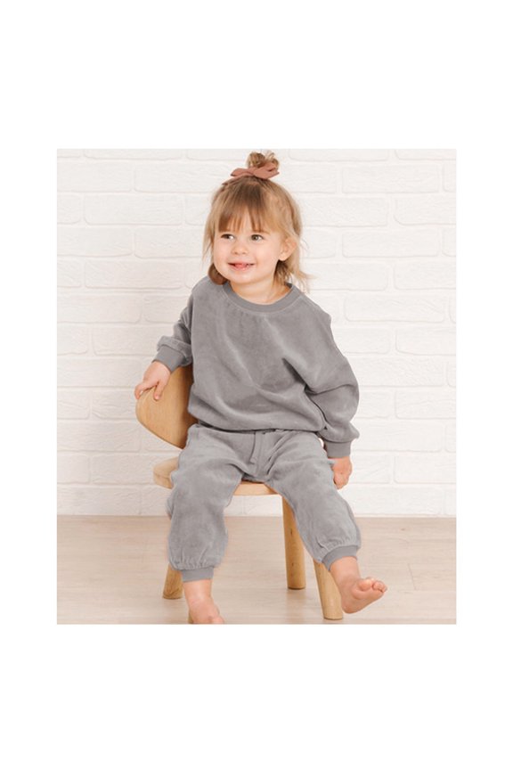 Girls Fall Pants Set Girl's 2 Pieces Shirred Tie Shoulder Frill Trim Cami Crop Top and Paperbag Waist Pants Set,Gray 3-6 Months