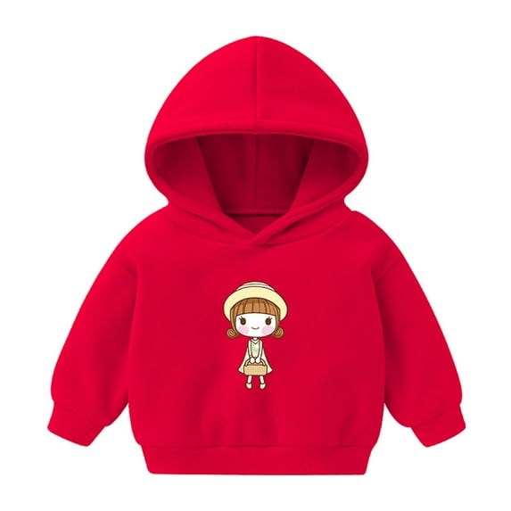 Vedolay Girls Hoodies 2023 Casual Pullover Sweatshirt Baby Girl Sweater T-Shirt Tops Red,110
