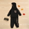 thumbnail image 1 of Vedolay Girls Pants Tracksuit Girl's Two Piece Outfits Graphic Print Long Sleeve Tank Top and Pants Set,Black 12-24 Months, 1 of 5