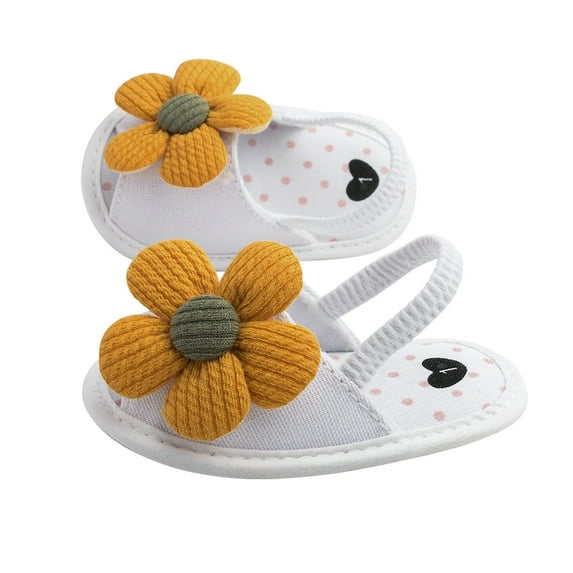 Vedolay Girls Shoes 8 Toddler Shoes Baby Sandals Flower Sole Leisure Children's Baby Sun Soft Baby Shoes(Orange,9 Months)