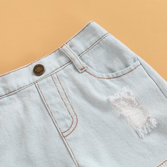 Vedolay Girls Short Outfits Sets Girl's 2 Piece Outfits Tie Knot Tank Top and Waist Pocketed Summer Short Sets,White 5-6 Years