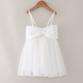 thumbnail image 1 of Vedolay Girls Summer Sleeveless Crew Neck Bow Solid Color Tulle Princess Dress,White 2-3 Years, 1 of 5