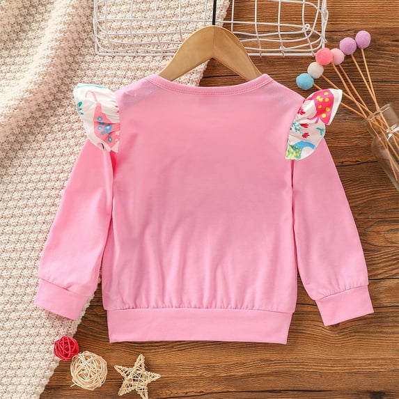 Vedolay Girls Sweatshirt Kid Girl Tie Dye Hoodies Long Sleeve Crew Neck Pulllover Top,Pink 5-6 Years