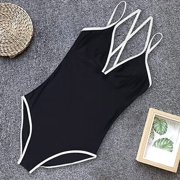Vedolay Girls Swimsuit Plus Size Bathing Suit for Women One Piece Swimsuit Tummy Control Halter Tops for Women Swimwear,BK1 XXL
