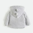 thumbnail image 1 of Vedolay Girls Tops Casual Girls Fall Winter Coat Warm Wool Blend Hooded Outerwear Jacket,Gray 18-24 Months, 1 of 4
