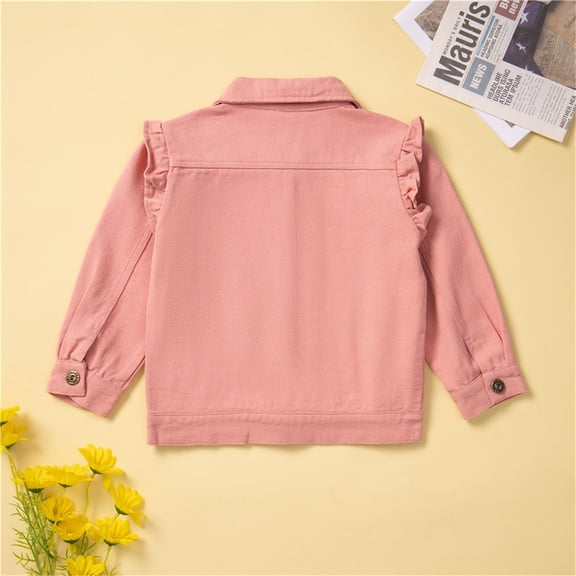 Vedolay Girls Tops Girl's Sequin Jacket Zipper Lightweight Flight Party Long Sleeve Jacket,Pink 1-2 Years